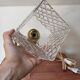 Pair of chiseled glass portable lamps