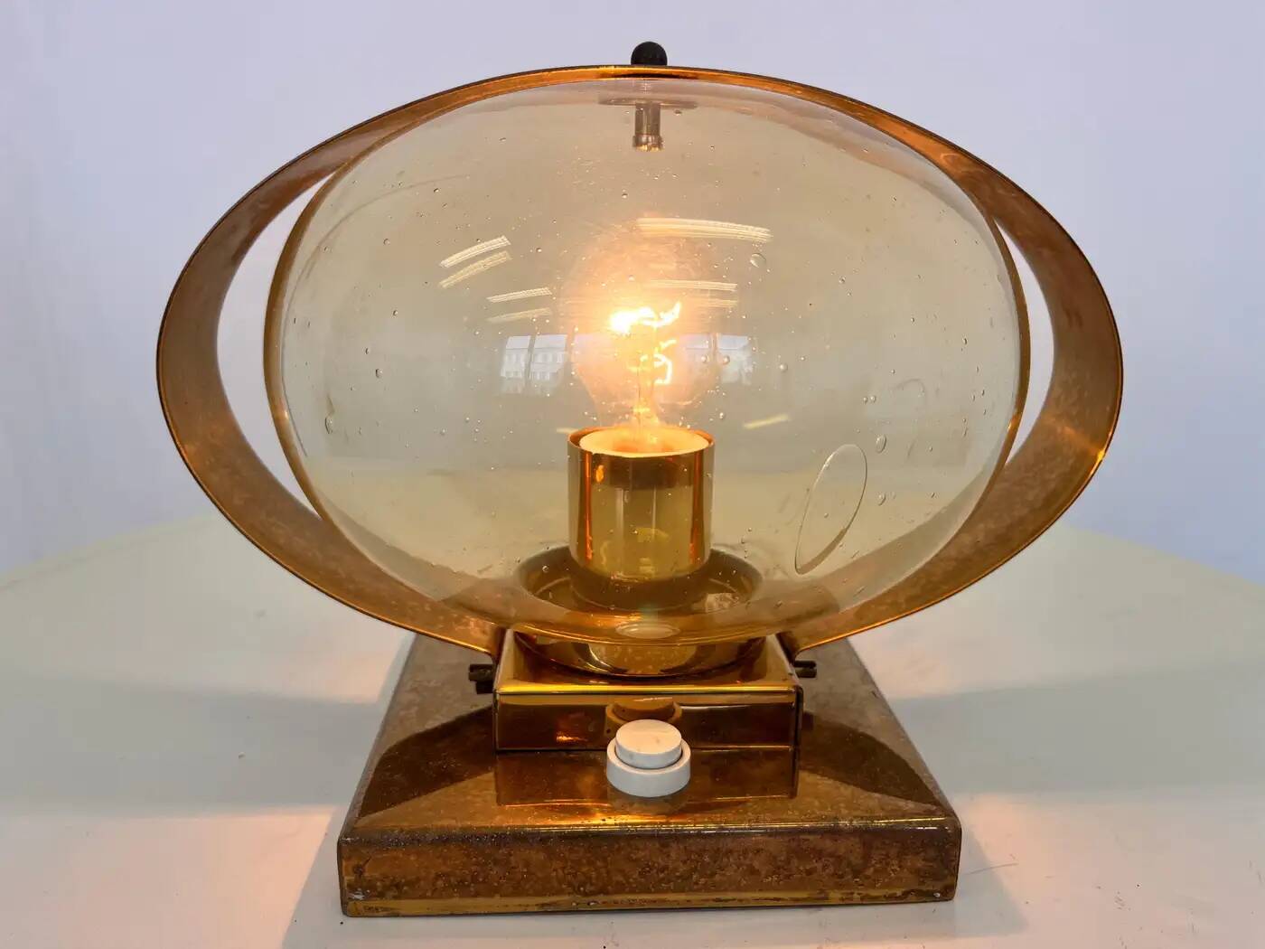 Preciosa gold wall lamp or table lamp / Kamenický Šenov, 1970s