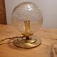 Vintage globe table lamp in molded glass