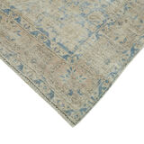 Hand-Knotted Persian Antique 1970s 210 cm x 294 cm Beige Wool Carpet