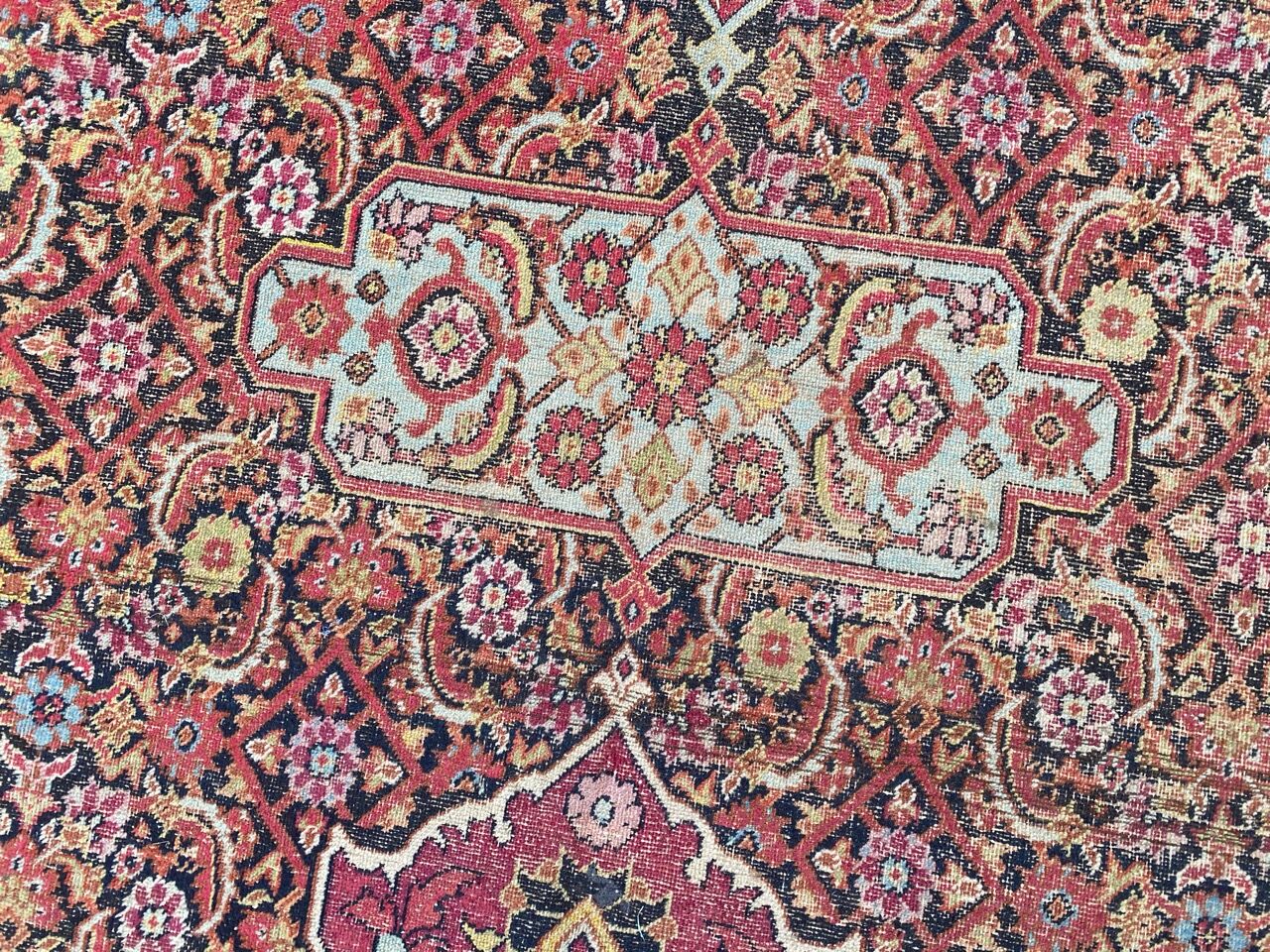 Old Persian carpet Dorokhsh khorasan from the early 19th century 200x400 cm