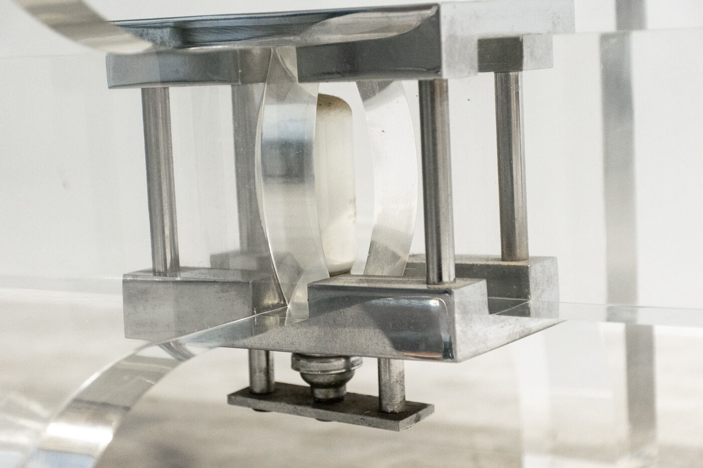 Plexiglass coffee table by Michel Dumas circa 1970'