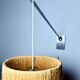 Large Sisal Shade Wall Lamp With Metal Arm, Sweden 1960S