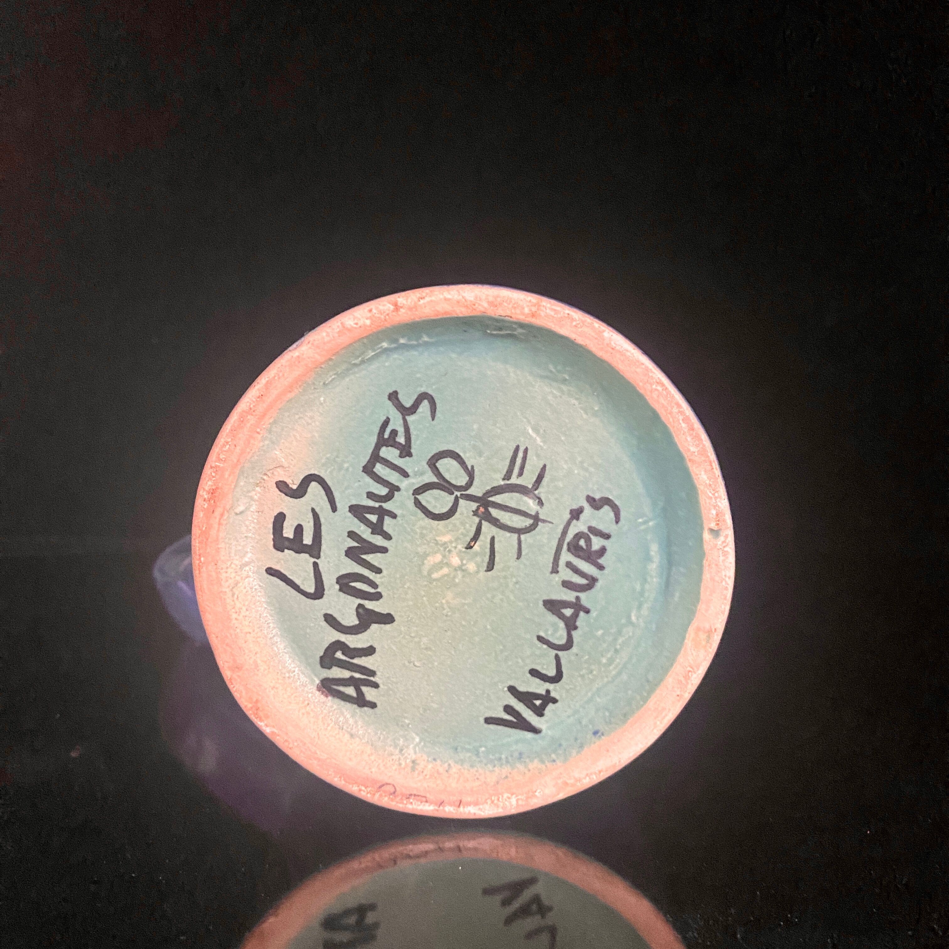 Pitcher signed Les Argonautes Vallauris