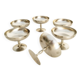 Ice cream or sorbet cups, set of 6, in 18/10 stainless steel