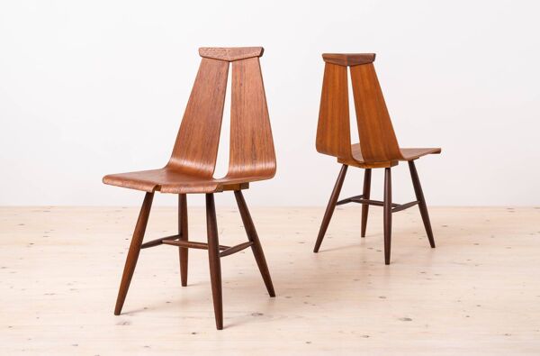Ensemble de 6 chaises par Risto Halme pour Isku, Finlande, 1960, design scandinave
