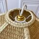 Tulip flower suspension in rope / wicker 70s