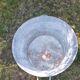 Old round zinc basin