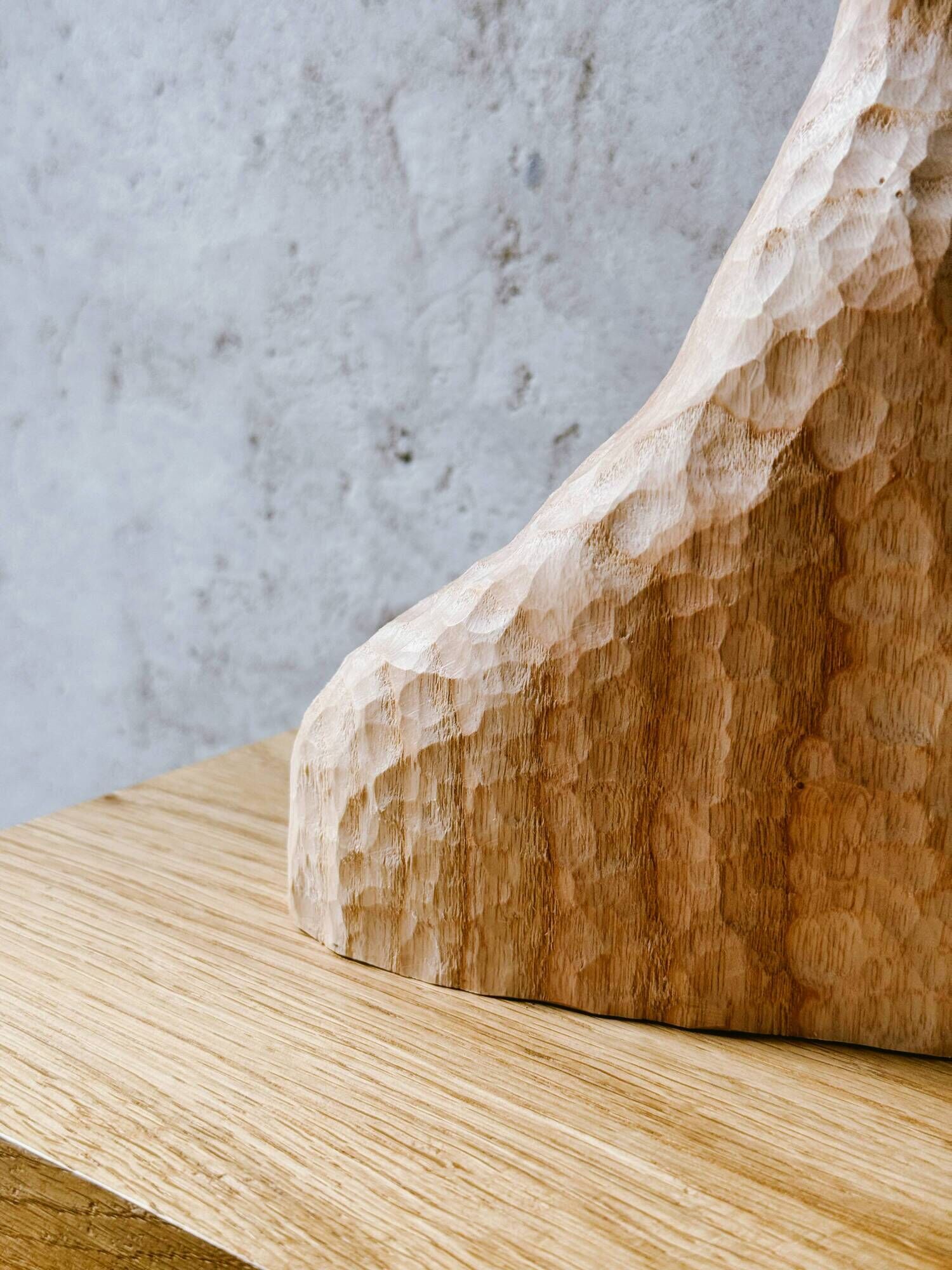 Solid wood ash soliflore hand-carved