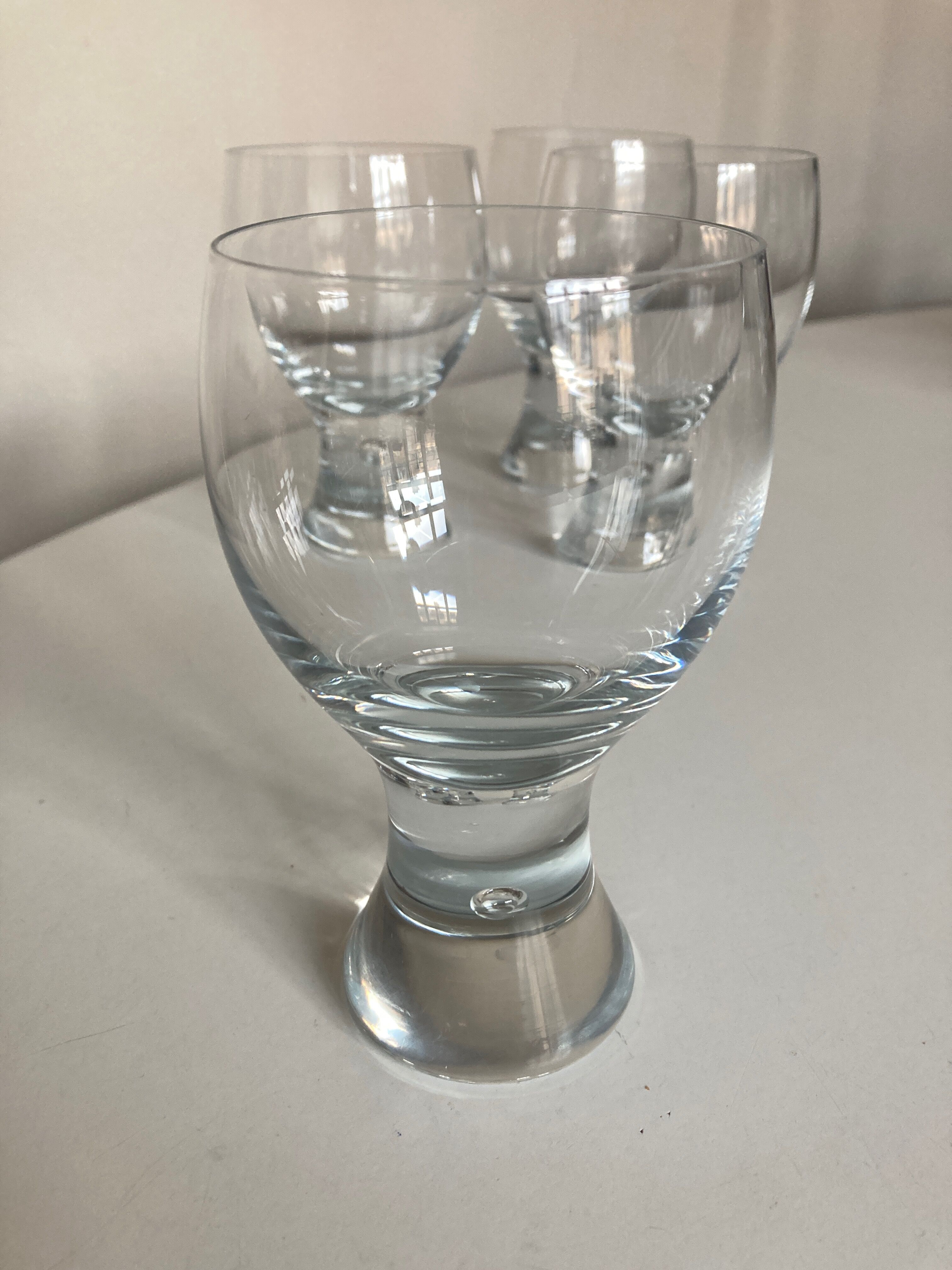 Set of 4 glasses Rondo by Kosta Boda Sweden 1970