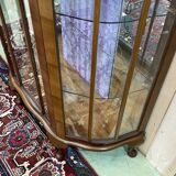 English walnut showcase from the 1930s