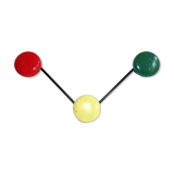 Coat rack 3 patères colors 50s