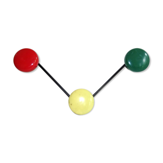 Coat rack 3 patères colors 50s