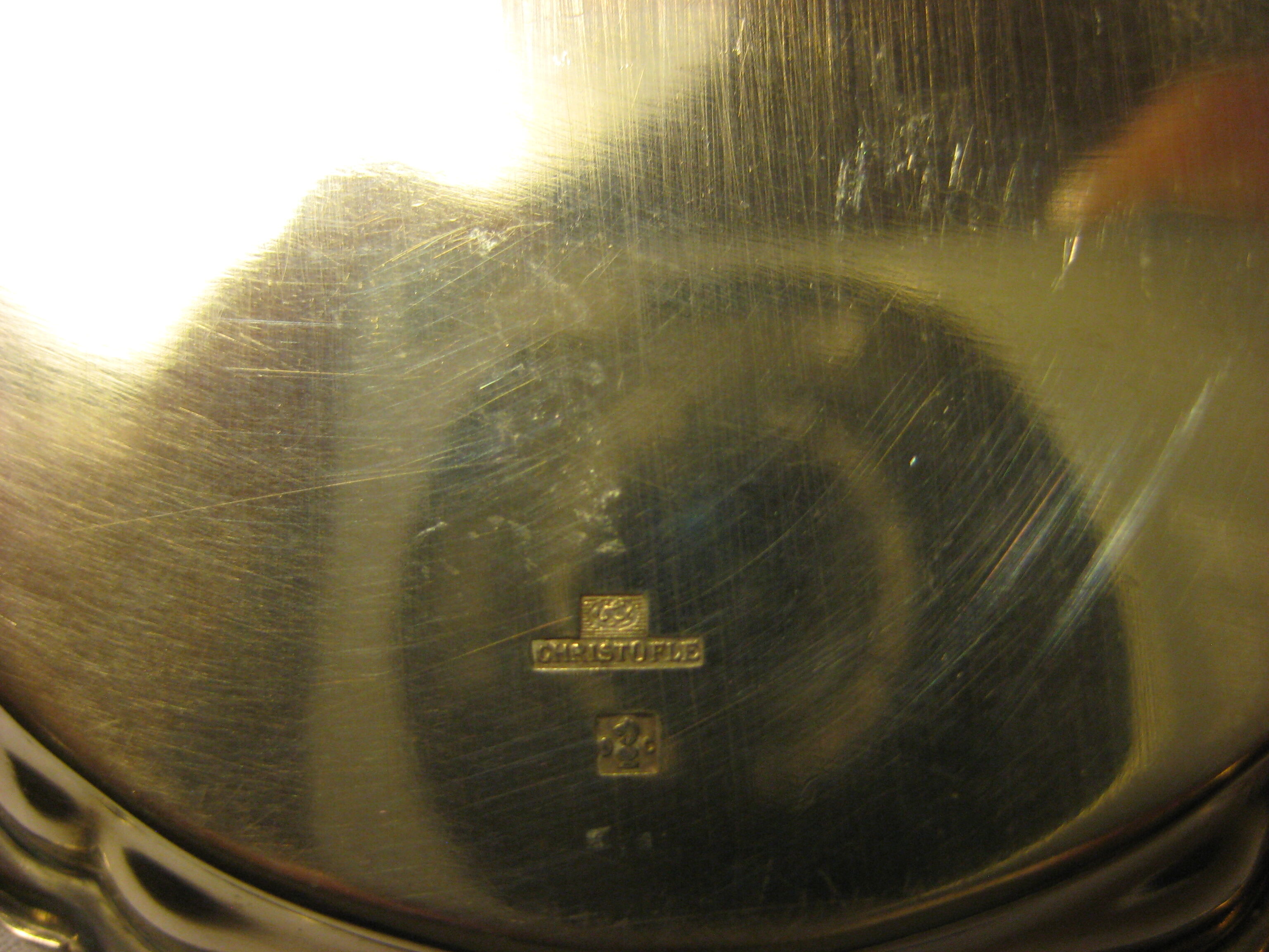 Silver metal saucer Christofle