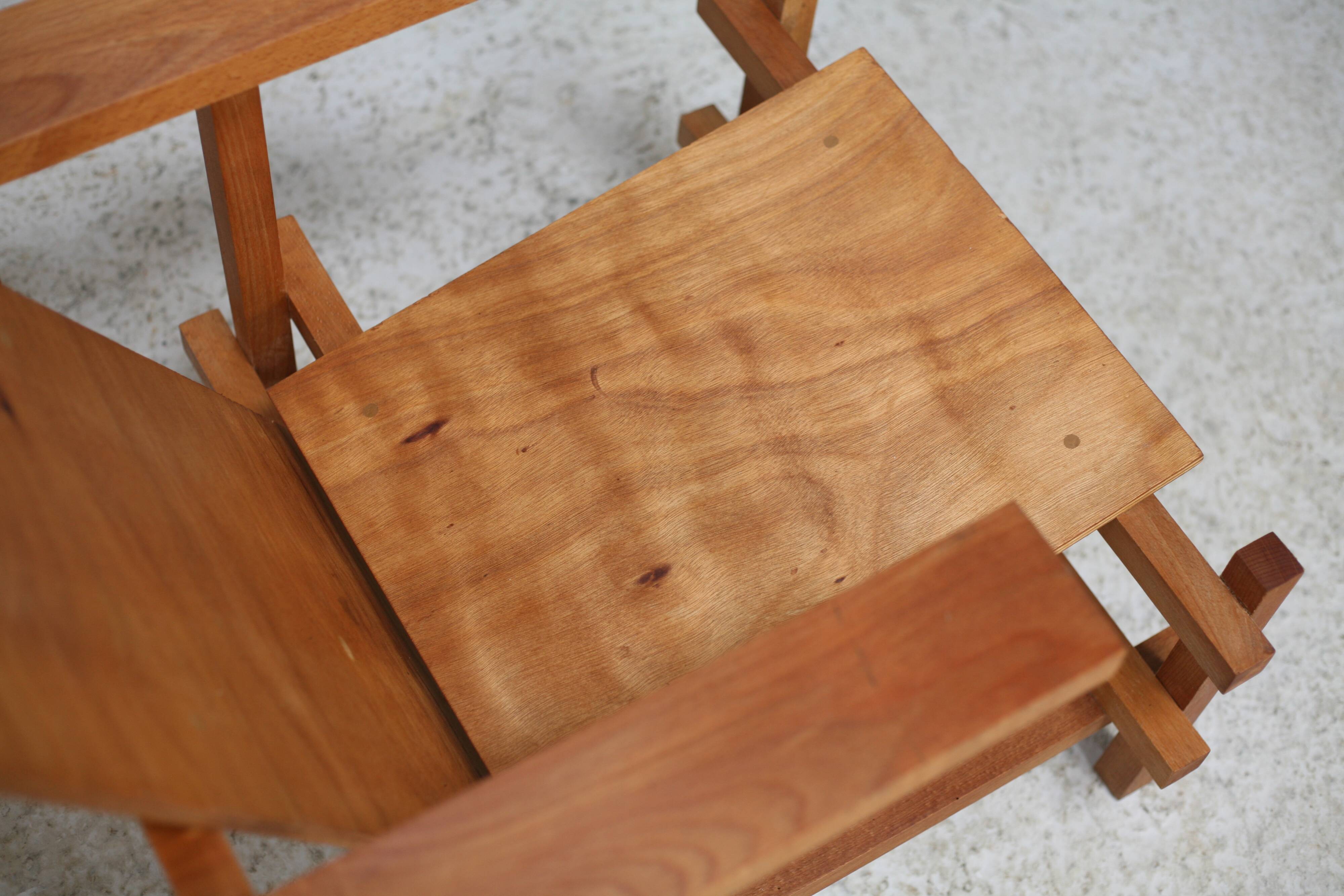 Fauteuil d'après Gerrit Rietveld. Circa 1970