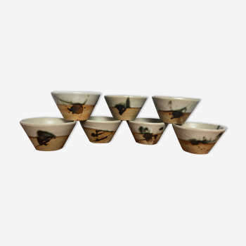 7 bols en céramique poterie la Colombe