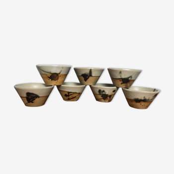 7 ceramic bowls pottery la Colombe