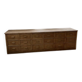 XL oak counter, trade furniture with multi-drawers