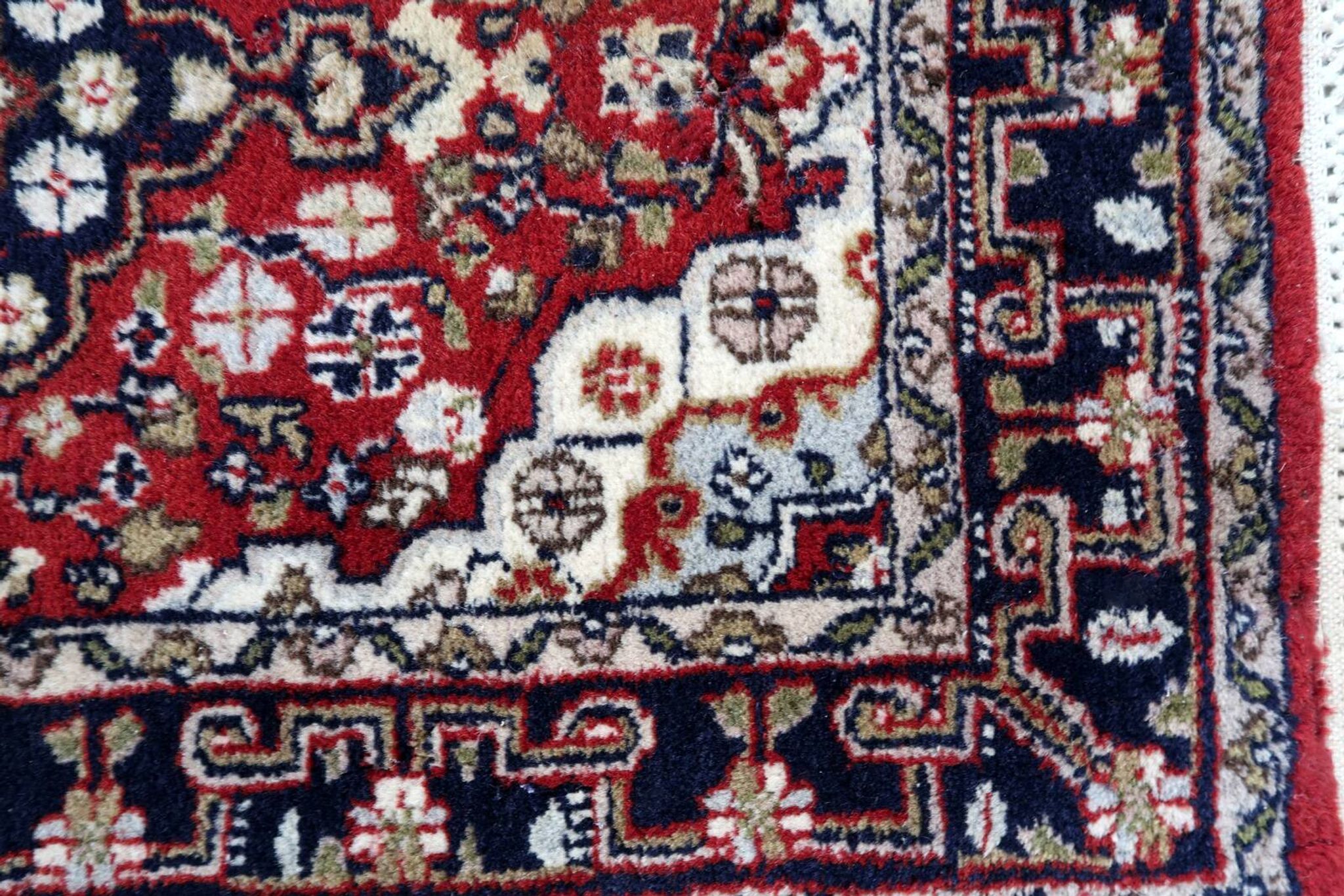Tapis vintage du Moyen-Orient Hamadan fait main en laine – 60 x 98 cm