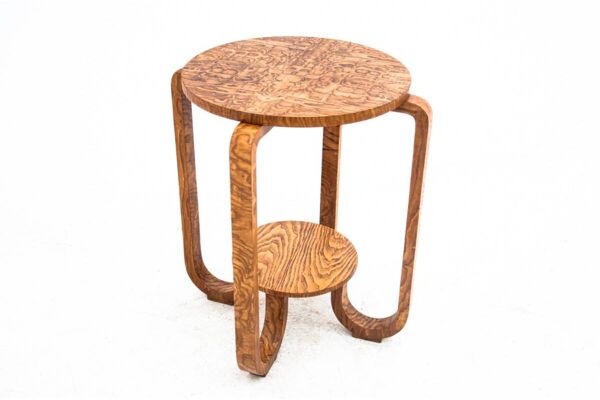 Table ronde Art Déco, Pologne, années 1950