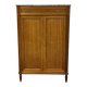 Small Louis XVI style cabinet in mahogany, oak, and marble top.