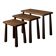 Vintage Oak Nesting Tables (Set of 3) – Rustic Modernist Side Tables, 1970s