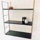 Gold and brown String wall shelves