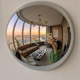 Trendy half-sphere wall mirror