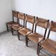 Série de 6 chaises paille et chêne beauche