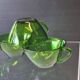 Set of 3 green glass cups from Vereco in very good condition.