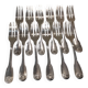 12 silver-plated cake forks, Christofle Vendome goldsmith