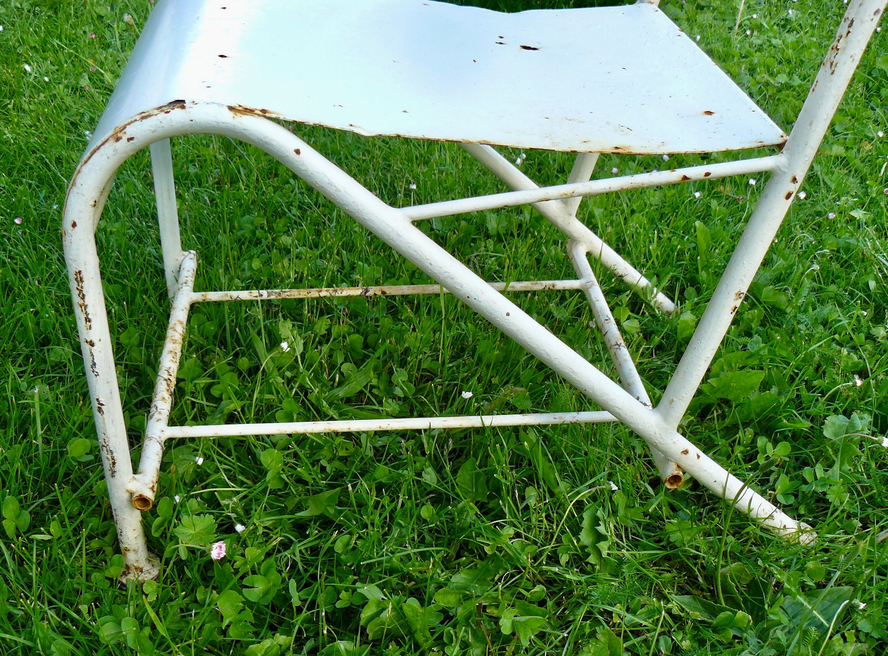 Chaise de solarium métal Design 1960