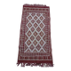 Brown margoum rug hand-woven in natural wool
