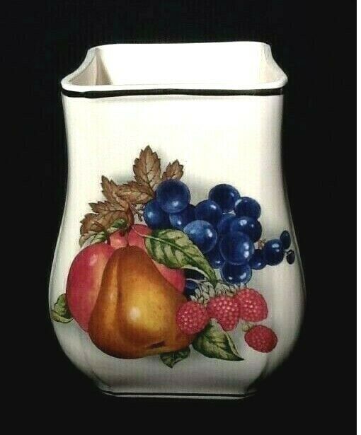 Ceramic vase with fruit decoration porcelain frazarte