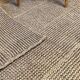 Knitted carpet in natural fiber 220x160cm