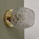 Vintage glass globe wall or ceiling light with diamond point.