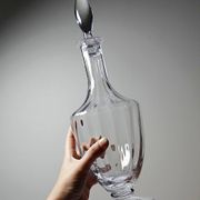 Large crystal decanter from Sèvres, vintage 1970s-1980s.