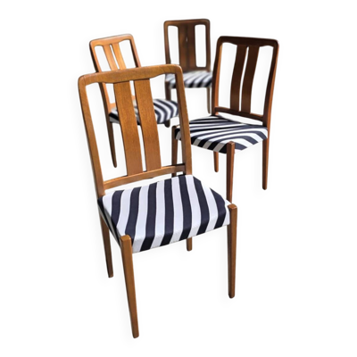 Suite de 4 chaises vintage Troeds en teck, Suède, années 1970