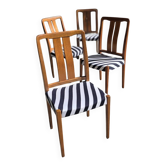 Set of 4 vintage Troeds chairs in teak, Sweden, 1970s.