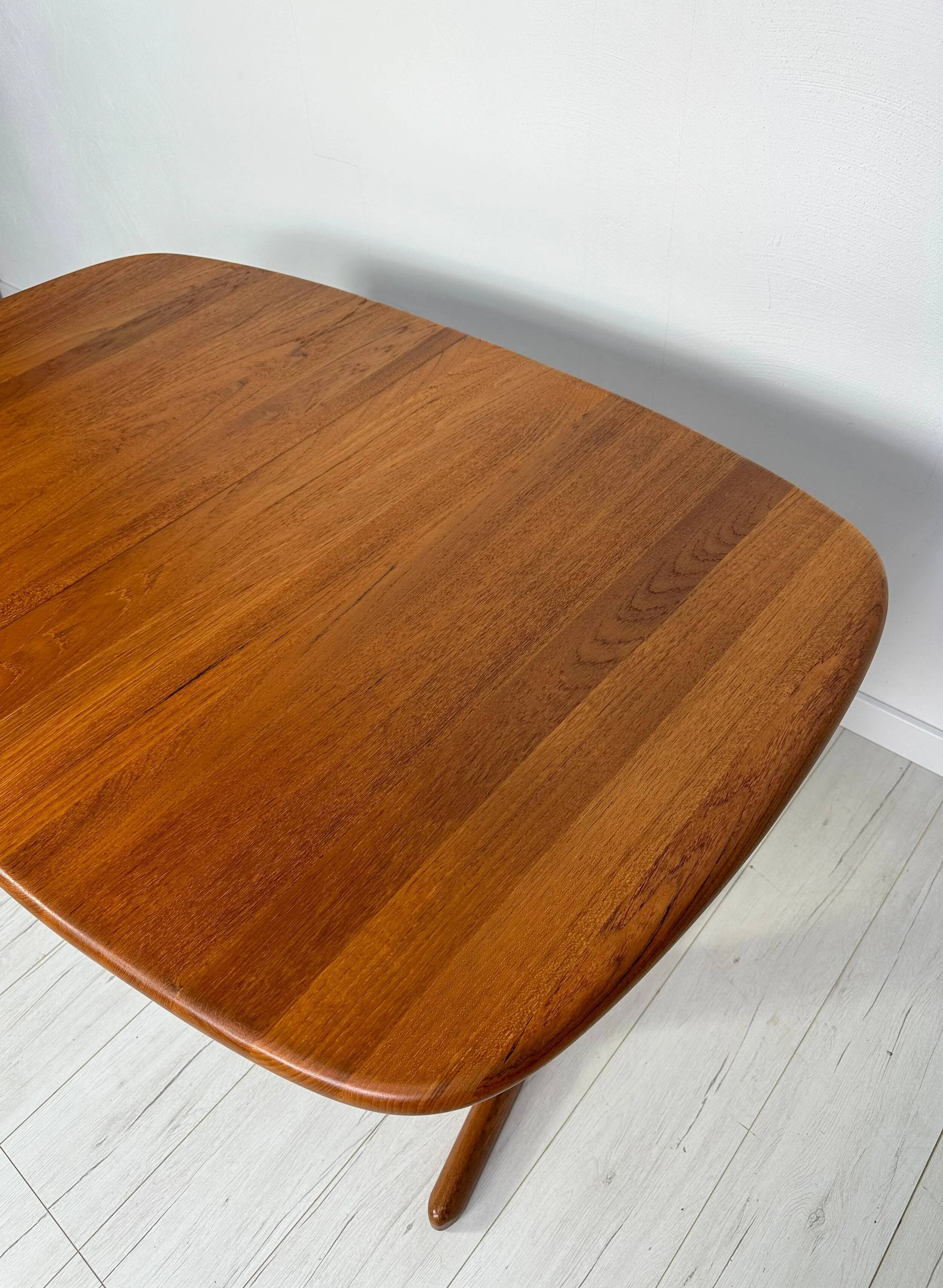 Table de salle à manger extensible en teck Juul Kristensen, design danois vintage des années 1970