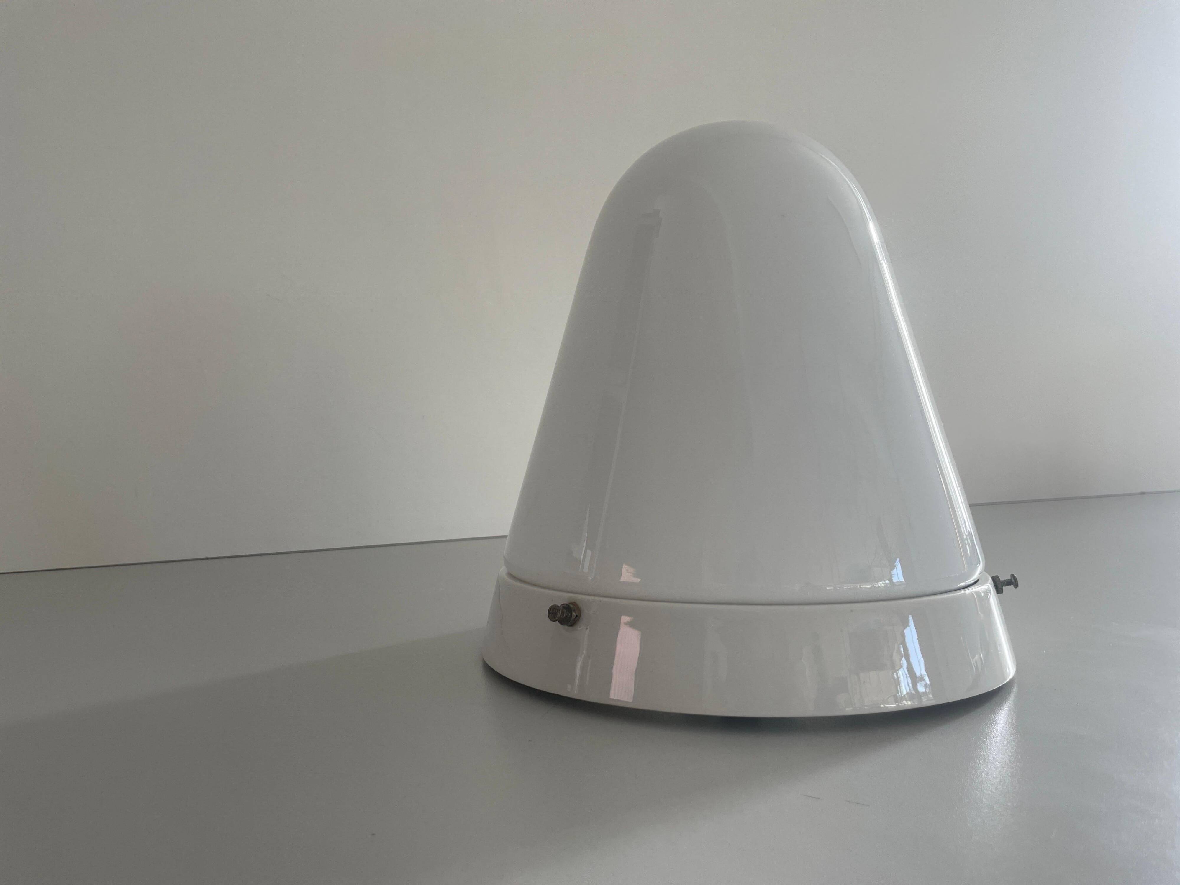 Flush-mounted Art Deco ceiling light with ceramic base, 1940s, Germany