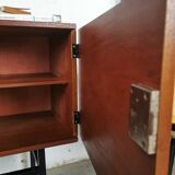 Small teak and metal sideboard, 70s