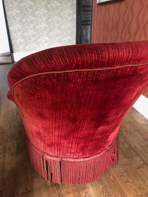 Paire de fauteuils crapaud velours