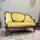 Banquette, canapé en bois naturel de style louis xvi xix eme siècle