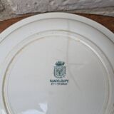Old hollow round serving dish plate Guadeloupe Saint Amand model