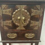 Small piece of furniture with two doors and bronze decoration, 20th century