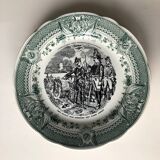 6 dessert plates in Sarreguemines earthenware Napoleon collection