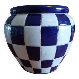 Vintage Glazed Stoneware Vase from the 60s