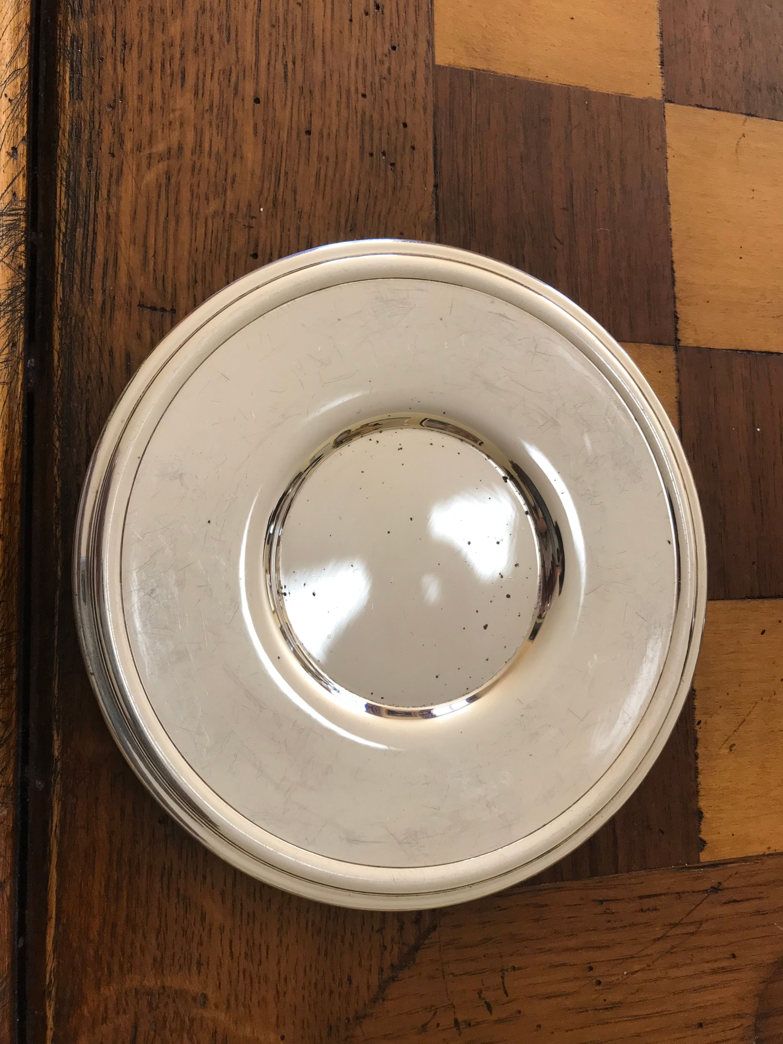 Butter bell silver metal