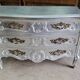 Commode style louis XV argente 3 tiroirs